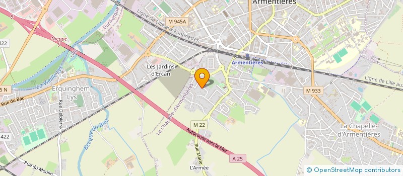 localisation de l'entreprise SCI HETHOM  LA CHAPELLE-D'ARMENTIERES
