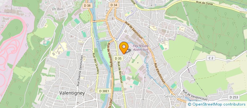 localisation de l'entreprise SCI HEUREUSE  AUDINCOURT