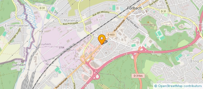 localisation de l'entreprise SCI HEXAGONE  FORBACH