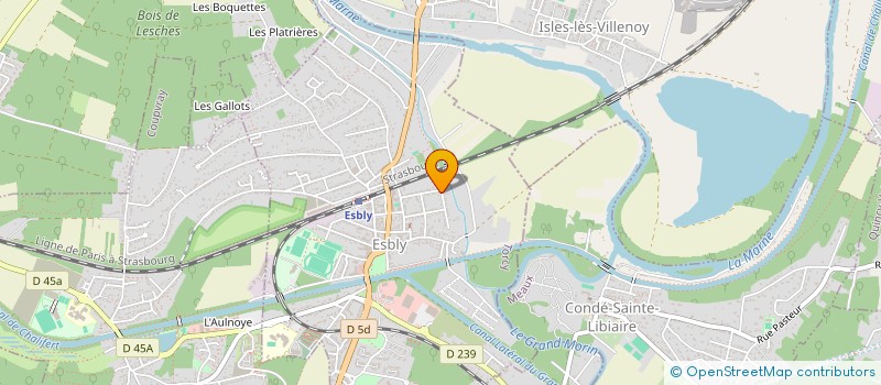 localisation de l'entreprise SCI HF IMMO à ESBLY