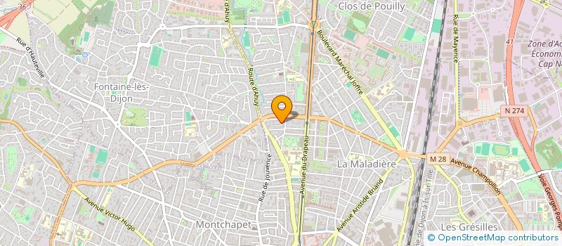 localisation de l'entreprise SCI HFF à DIJON
