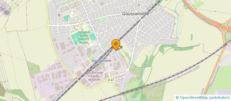 localisation de l'entreprise SCI HHS à GOUSSAINVILLE