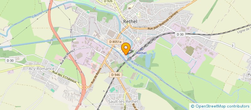 localisation de l'entreprise SCI HILAM  RETHEL