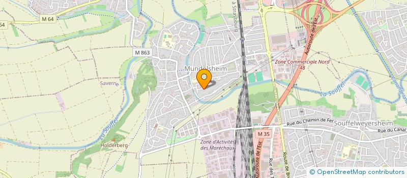 localisation de l'entreprise SCI HINDI  MUNDOLSHEIM