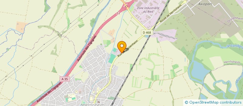 localisation de l'entreprise SCI HIPPOCRATE  HERRLISHEIM