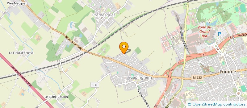 localisation de l'entreprise SCI HIPPODROME  CAPINGHEM