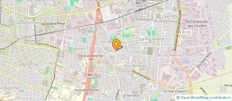 localisation de l'entreprise SCI HIPPOLYTE  VILLEURBANNE