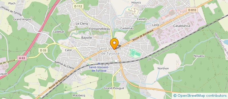 localisation de l'entreprise SCI HIRIGOYEN à SAINT-VINCENT-DE-TYROSSE