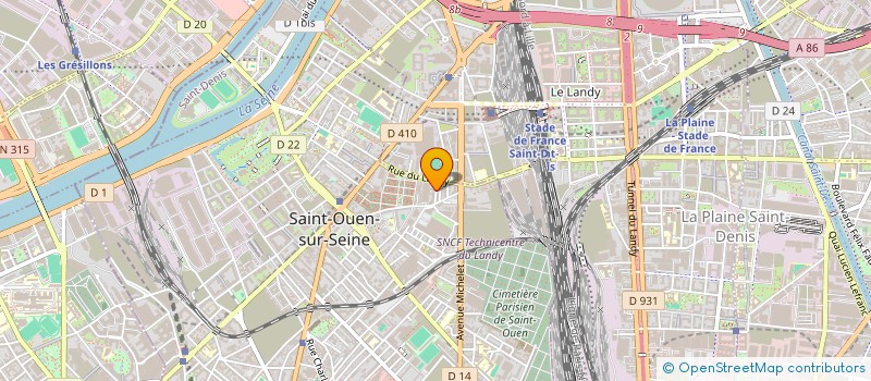 localisation de l'entreprise SCI HIRILLAUD à SAINT-OUEN-SUR-SEINE