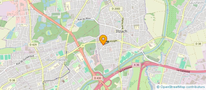 localisation de l'entreprise SCI HK  ILLZACH