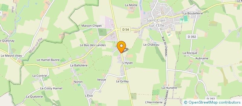 localisation de l'entreprise SCI HLB  SAINT-CLAIR-SUR-L'ELLE