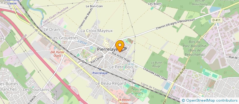 localisation de l'entreprise SCI HLI  PIERRELAYE