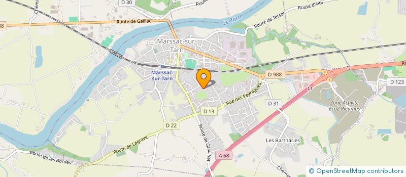 localisation de l'entreprise SCI HM  MARSSAC-SUR-TARN
