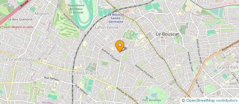 localisation de l'entreprise SCI HM2  LE BOUSCAT