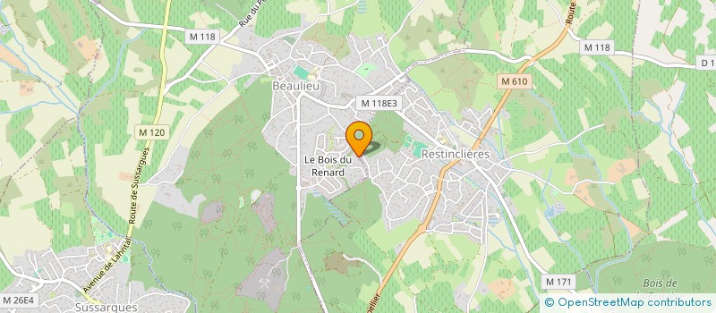 localisation de l'entreprise SCI HMBT à BEAULIEU