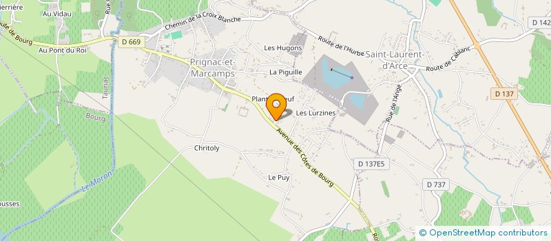 localisation de l'entreprise SCI HMC  PRIGNAC-ET-MARCAMPS