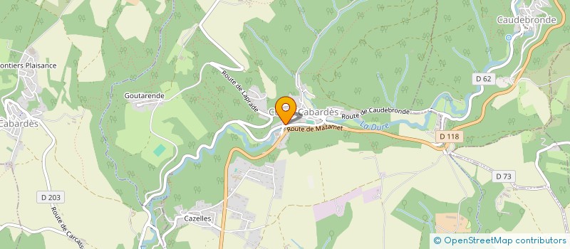 localisation de l'entreprise SCI HMDC  CUXAC-CABARDES