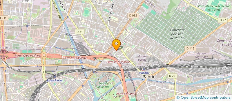 localisation de l'entreprise SCI HMH  PANTIN