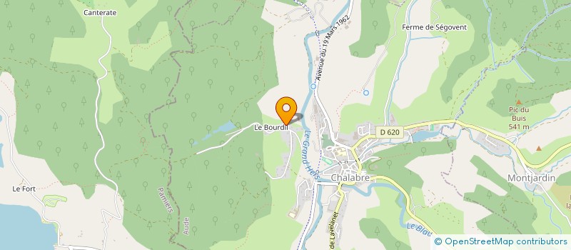 localisation de l'entreprise SCI HMPM  CHALABRE