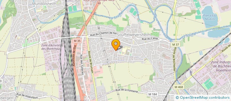 localisation de l'entreprise SCI HMSAT  SOUFFELWEYERSHEIM