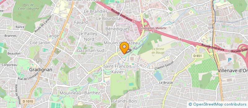 localisation de l'entreprise SCI - HO'OPONO  GRADIGNAN