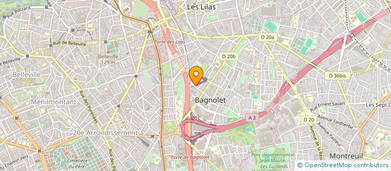 localisation de l'entreprise SCI HOCHE à BAGNOLET