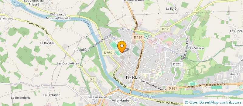 localisation de l'entreprise SCI HOLISTIC à LE BLANC