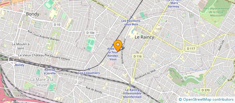localisation de l'entreprise SCI HOMERE  LE RAINCY