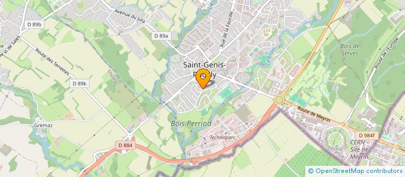 localisation de l'entreprise SCI HOMETOWN à SAINT-GENIS-POUILLY