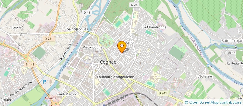 localisation de l'entreprise SCI HOMOSTEO à COGNAC