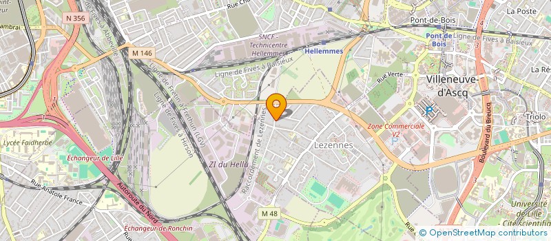 localisation de l'entreprise SCI HONNART LEZENNES à LEZENNES