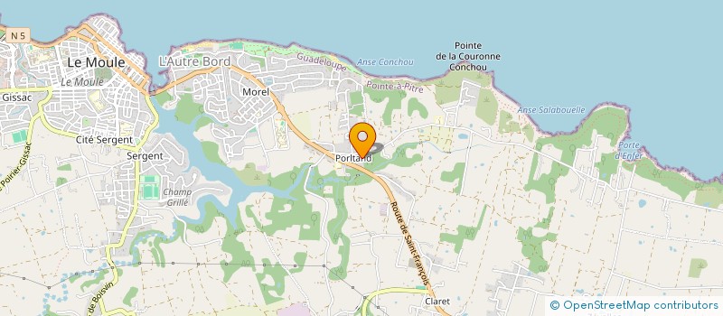 localisation de l'entreprise SCI HOPRINS à LE MOULE