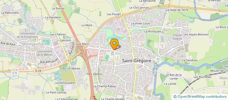 localisation de l'entreprise SCI HORBAR  SAINT-GREGOIRE