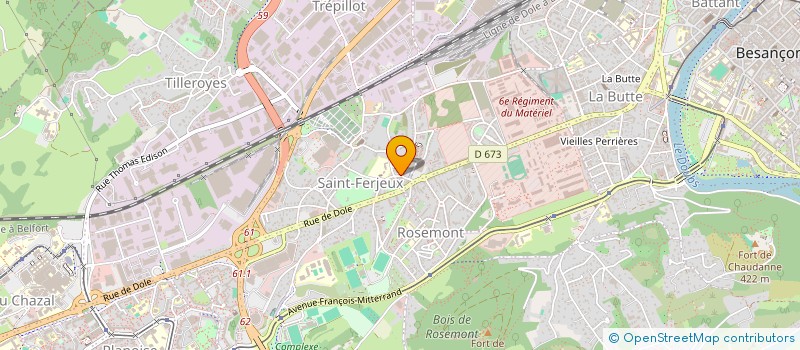 localisation de l'entreprise SCI HORIZON 2020  BESANCON