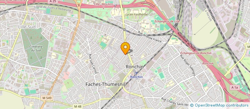 localisation de l'entreprise SCI HORIZON 2030  RONCHIN