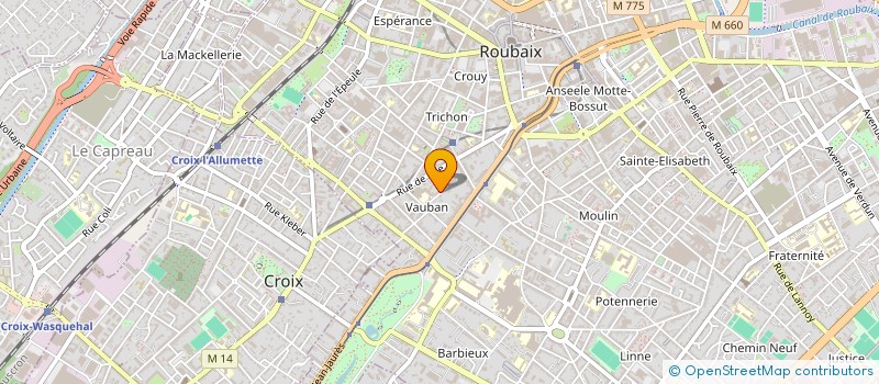 localisation de l'entreprise SCI HORIZON 380  ROUBAIX