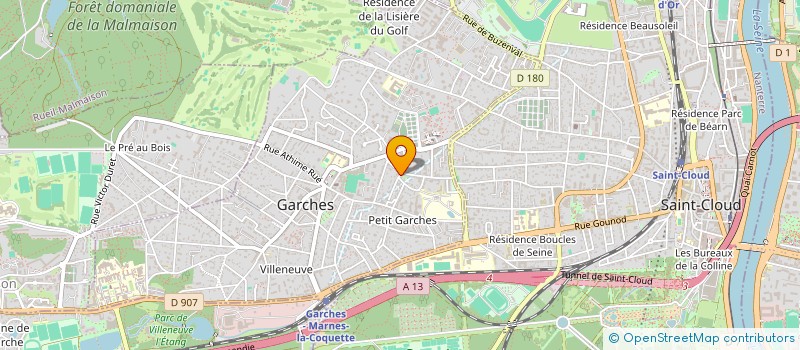 localisation de l'entreprise SCI HORIZON BLEU MARINE à GARCHES