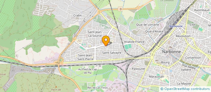 localisation de l'entreprise SCI HORIZON CLAPE  NARBONNE