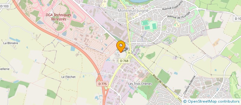 localisation de l'entreprise SCI HORIZON CROIX CADEAU  AVRILLE