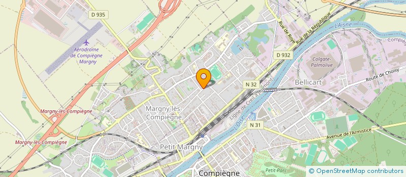 localisation de l'entreprise SCI HORIZON QUELVEZIN  MARGNY-LES-COMPIEGNE