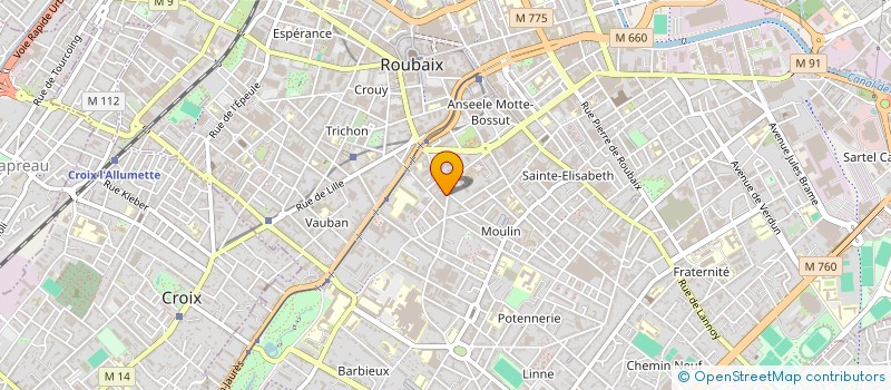 localisation de l'entreprise SCI HORTENSIA  ROUBAIX