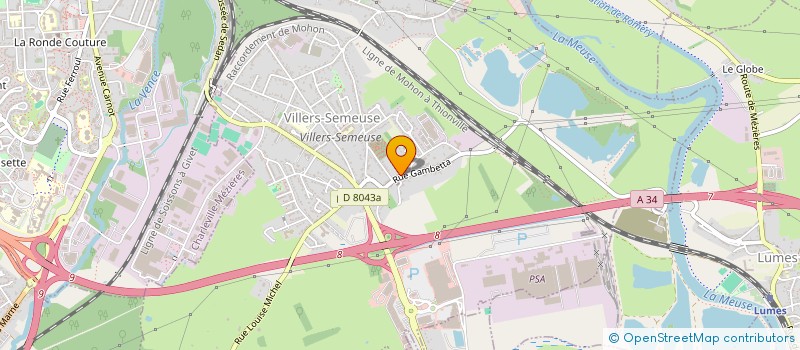 localisation de l'entreprise SCI HORTENSIARDENNES  VILLERS-SEMEUSE