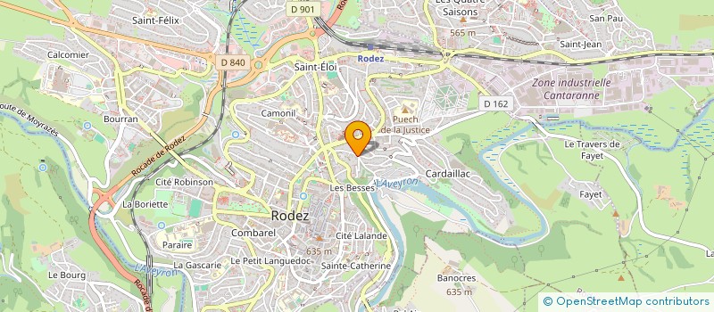 localisation de l'entreprise SCI HORUS à RODEZ