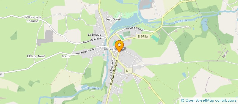 localisation de l'entreprise SCI HORUS à LURCY-LEVIS