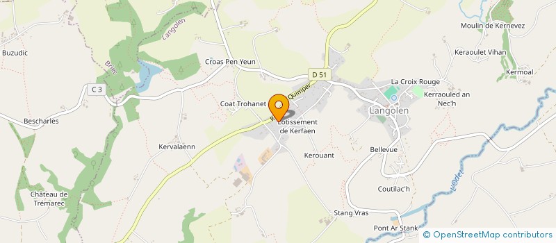 localisation de l'entreprise SCI HORUS  LANGOLEN