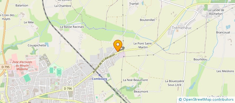 localisation de l'entreprise SCI HORVAIS  COMBOURG