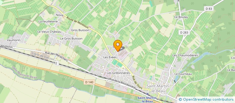 localisation de l'entreprise SCI HOS IMMOBILIER  SAINT-MARTIN-LE-BEAU