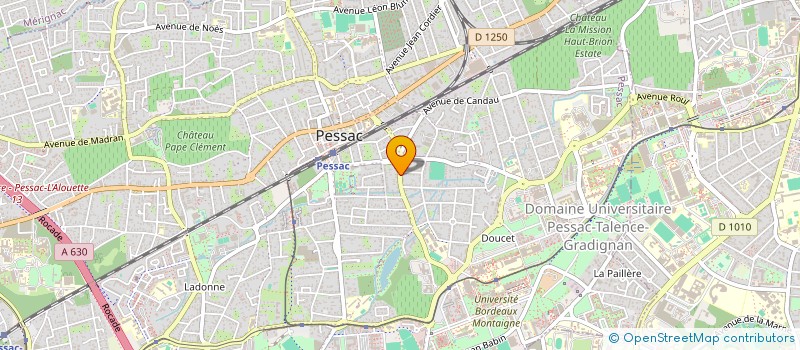 localisation de l'entreprise SCI HOSS 162  PESSAC