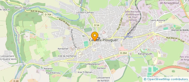localisation de l'entreprise SCI HOTEL D'AHES à CARHAIX-PLOUGUER