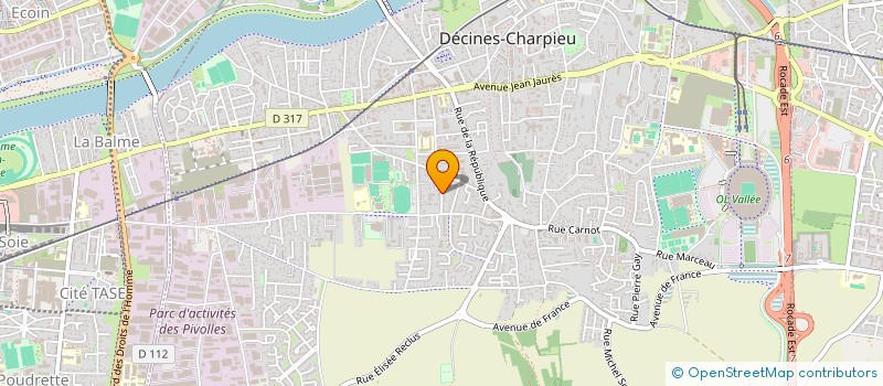 localisation de l'entreprise SCI HOTEL DE LA POSTE  DECINES-CHARPIEU